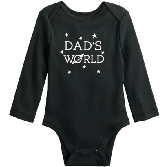 jumping beans Other - 🎉 Baby Girl Jumping Beans "Dad's World" Black Bodysuit - 3 Months
